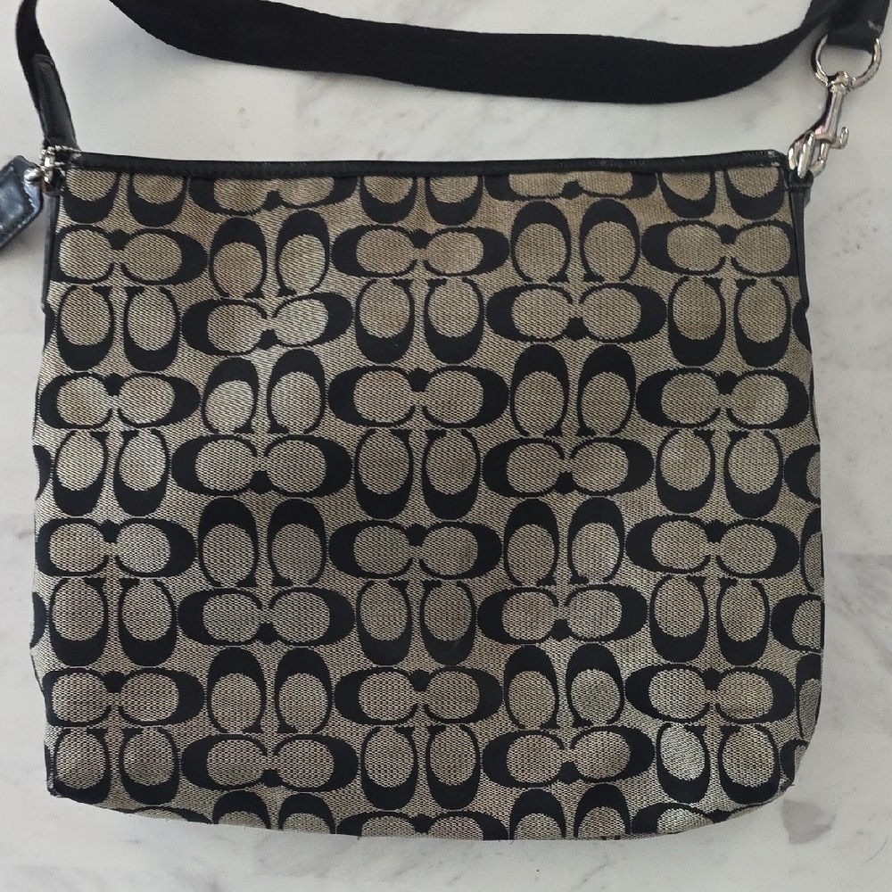 Coach Black and Cream Patterned Crossbody Bag - Picture 8 of 10